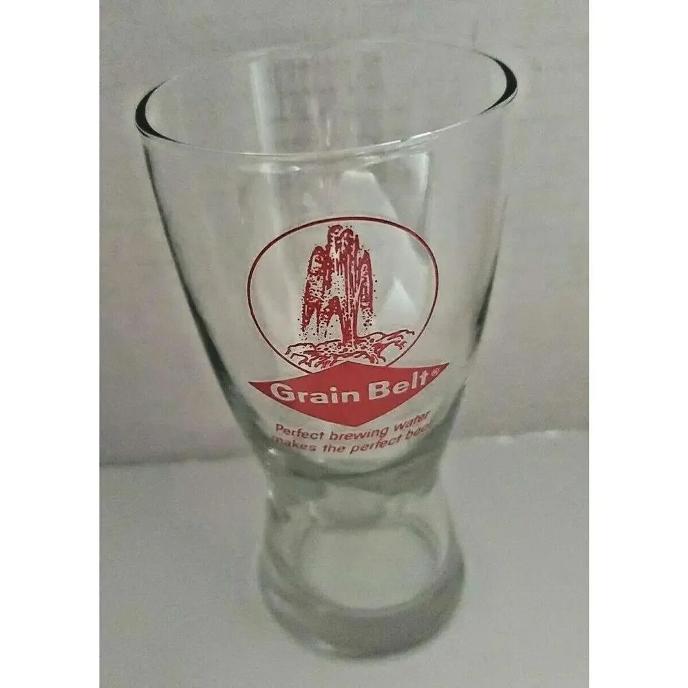 Vintage 1970's Grain Belt Beer Barware Glass 10‎ oz Pilsner U201